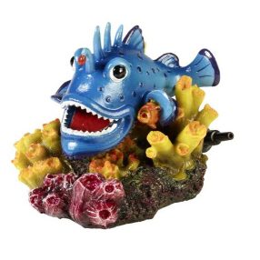 Kék hal BIESTY buborékoló akvárium dekoráció