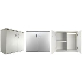   LENO 8035D Szögletes kétajtós akvárium bútor 80x35x70cm - Fehér