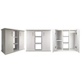 LENO 8035H Szögletes H akvárium bútor 80x35x70cm - Fehér