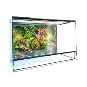 KONI terrárium fekvő 60x30x30 cm - Háttér poszterrel
