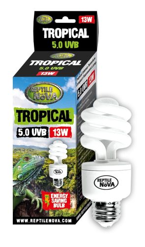 Reptile Nova Tropical UVB 5.0 energiatakarékos terrárium izzó - 13W E27