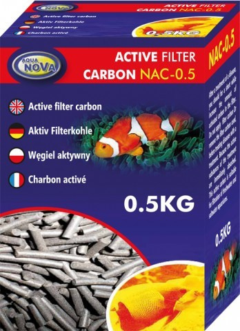Aqua Nova aktív szén akváriumi szűrőanyag - 0,5 kg