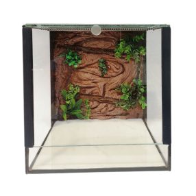   KONI pók terrárium üveg 25x25x25 cm + beépített HÁTTÉR