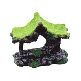 Mohatetős házikó garnéla bújó akvárium dekoráció