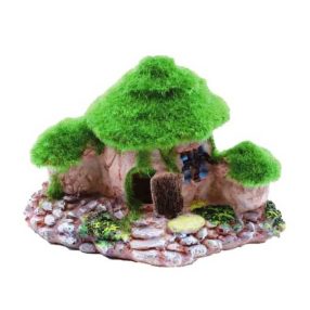 Kerek mohatetős ház akvárium dekoráció