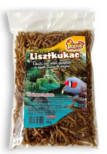 Lisztkukac teknős eleség, hüllő eleség és egyéb rovarevő kisállatok eleség - 50g