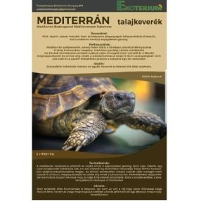 Exoterium mediterrán teknősföld 5 literes kiszerelésben szárazföldi teknősöknek