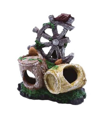 Hajó kormánykerék hordókkal akvárium dísz