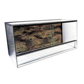   KONI terrárium fekvő 60x30 cm - 3D beépített Repti-Zoo háttérrel