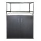 KONI terrárium szett 60x30x30 cm – Fekete kétajtós bútorral 