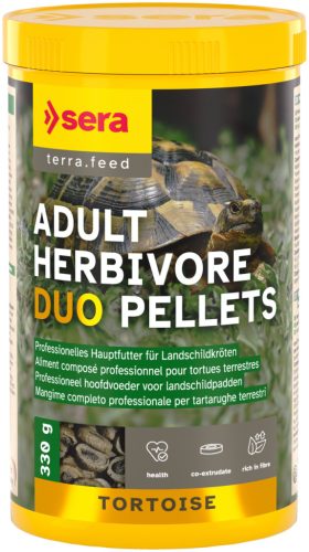 Sera Tortoise Adult Herbivore Duo Pellets felnőtt növényevő teknős eleség 1 liter (330g)