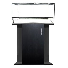  KONI terrárium szett 60x30x30 cm – Fekete egyajtós bútorral