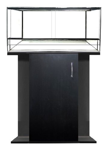 KONI terrárium szett 60x30x30 cm – Fekete egyajtós bútorral