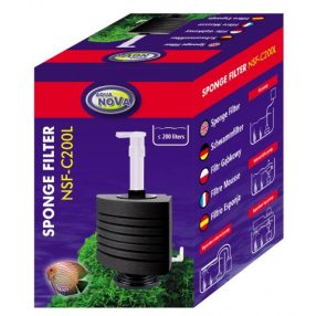 Aqua Nova NSF-C200L álló akváriumi szivacsszűrő sarokba