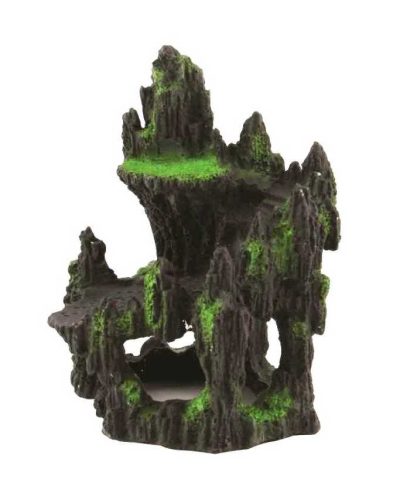 Hegyi ösvény akvárium dekoráció alul barlangos bújóval 21cm